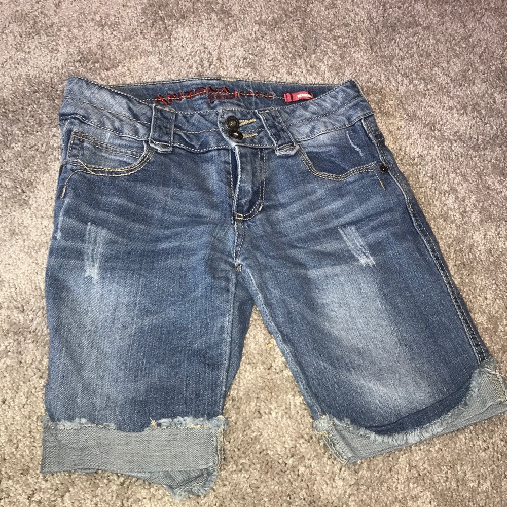 Medium wash girls arazona jean shorts-Bermuda